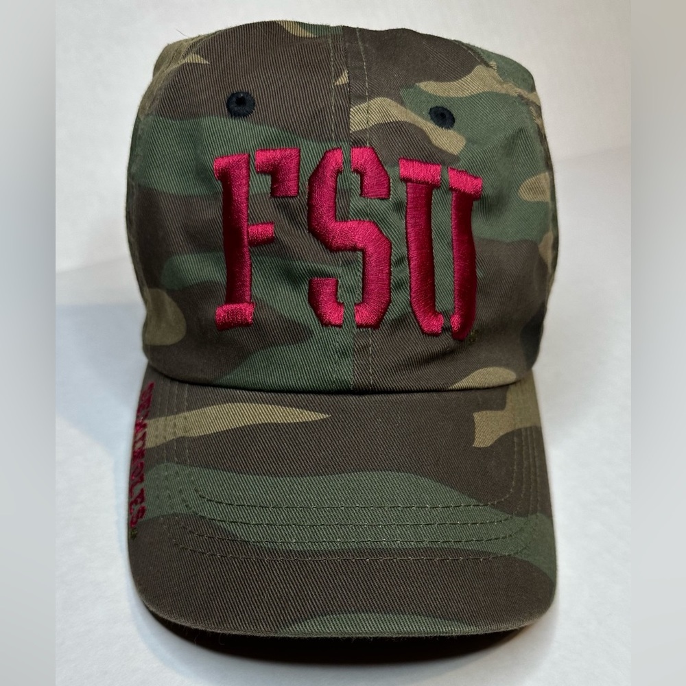 Russell Camouflage w/Maroon Embroidered FSU Seminoles. OS.
